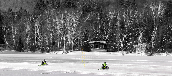 Snowmobilers' Winter Fun
