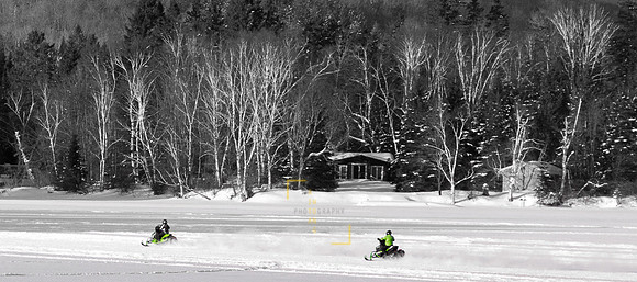 Snowmobilers' Winter Fun